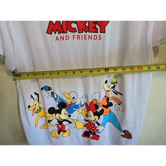 Disney Mickey Mouse and Friends Juniors Knit Top-White XXL -19 NEW - Picture 7 of 9